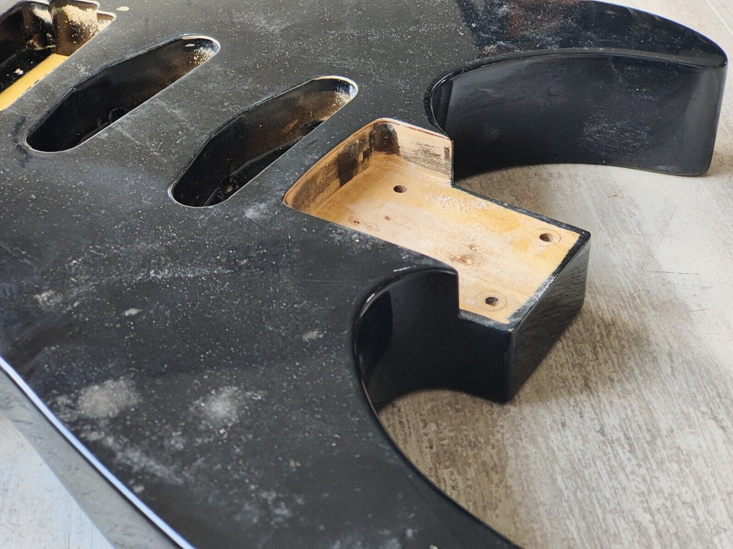 1990's Kramer Japan (by Tokai) LH Left Handed NOS Superstrat Body/Neck (Black)