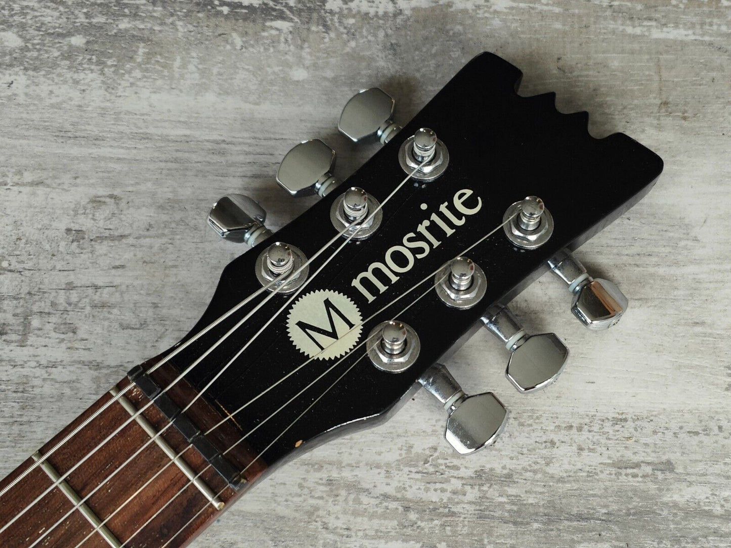 1990's Mini Mosrite Octave Guitar (Black)